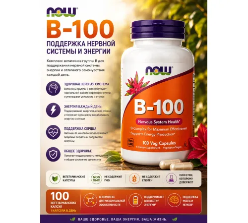 NOW B-100 Complex 100 veg caps