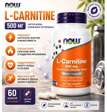 NOW L-Carnitine 500 mg 60 veg caps
