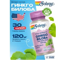 Solaray Ginkgo Biloba 120mg 30cap