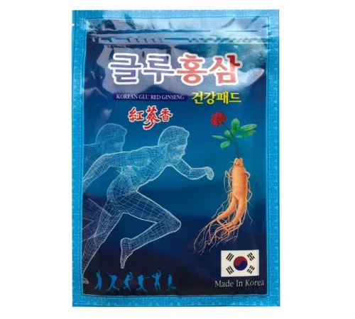 Glu Red Ginseng HealthPad (пластырь с красным женьшенем)