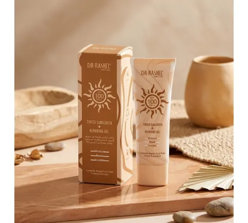 Dr Rashel SPF 100++PA Tinted Sunscreen+Repairing Gel