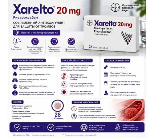 XARELTO 20mg 28tablet