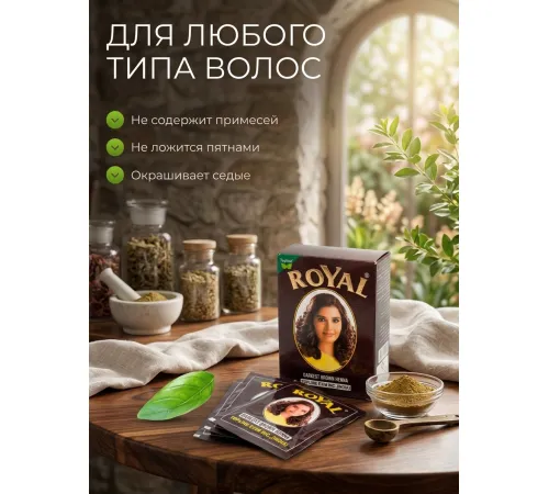 Royal Darkest Brown хна для волос