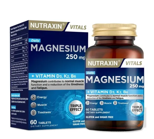 Nutraxin Magnesium 250mg +Vit D3.K2.B6 60tab
