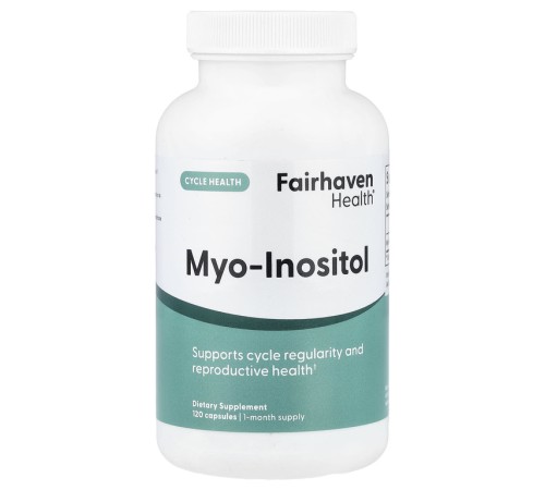 Fairhaven Health, мио-инозитол, 120 капсул 500 мг в 1 капсуле