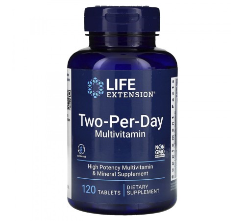 Life Extension Мультивитамины Two-Per-Day таблетки массой 999 мг 120 шт