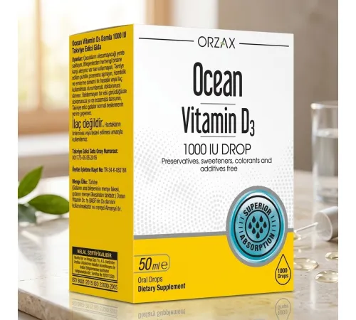 ORZAX Ocean Vitamin D3 1000IU 50ml капли
