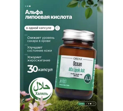 ORZAX Ocean Alpha Lipoic Acid 200mg 30 таб
