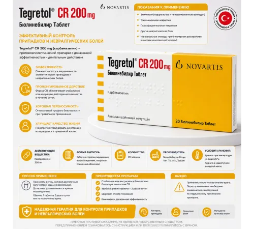 Tegterol CR 200mg 20 Tab