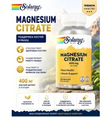 Solaray Magnesium Citrate 400mg 180cap