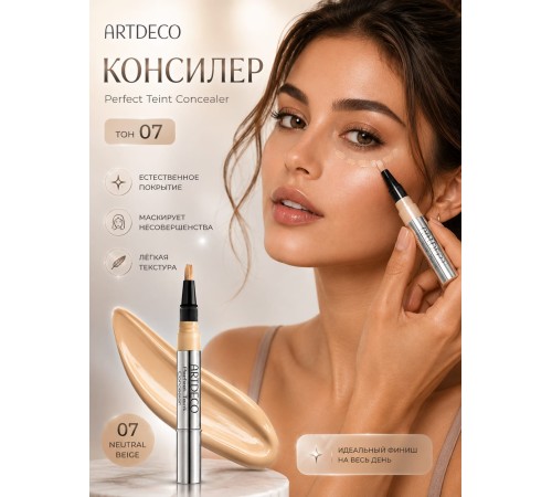 ARTDECO Консилер с кисточкой маскирующий тон 7, 1.8 мл