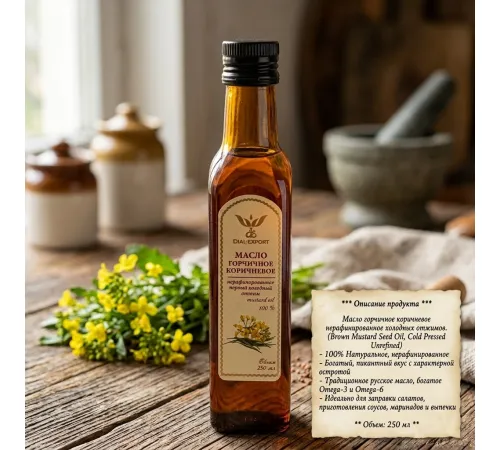 Здоровые вкусы масло Горчичное коричневое 250мл