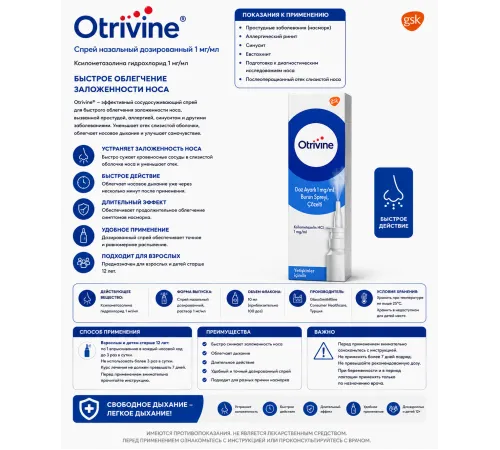 Otrivine Sprey ментол 1mg