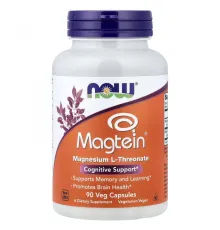 NOW Foods, Magtein®, магний, 90 растительных капсул