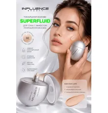 Influence Beauty Тональная основа с эффектом пудры  02 светло-бежевый с желтым подтоном 35 мл