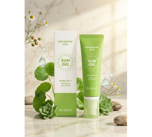SPF50+ Pa++ Deoproce Hyaluronic Cooling Sun Gel