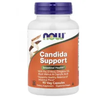 NOW Foods, Candida Support, добавка для баланса микрофлоры в кишечнике, 90 растительных капсул