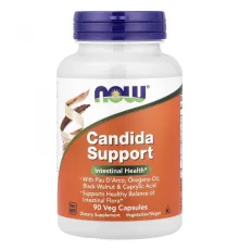 NOW Foods, Candida Support, добавка для баланса микрофлоры в кишечнике, 90 растительных капсул