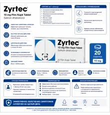 Zyrtec 10mg- 20tablet