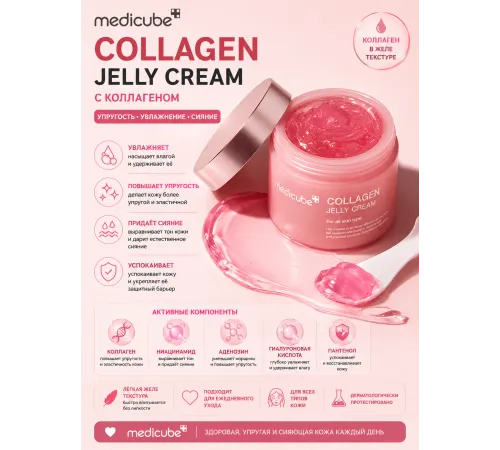 Коллагеновый крем-гель с ПДРН medicube Collagen Jelly Cream 110 мл