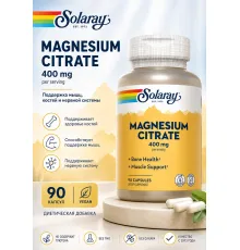 Solaray Magnesium Citrate 400mcg 90kap