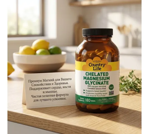CountrY Life Chelated Magnesium Glycinate 90tab