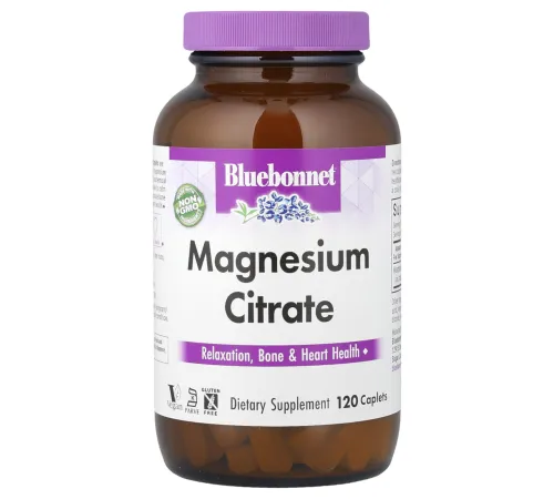 Bluebonnet Nutrition, цитрат магния, 400 мг, 60 капсул